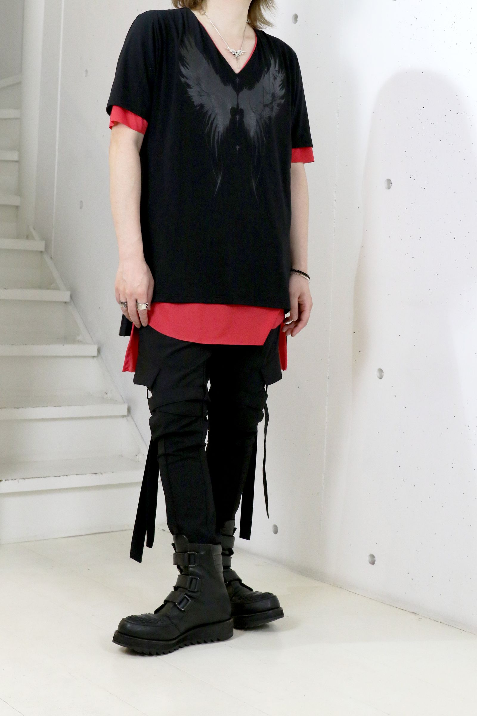 kiryuyrik - Layered V-Neck T-Shirt / レイヤード Vネック Tシャツ