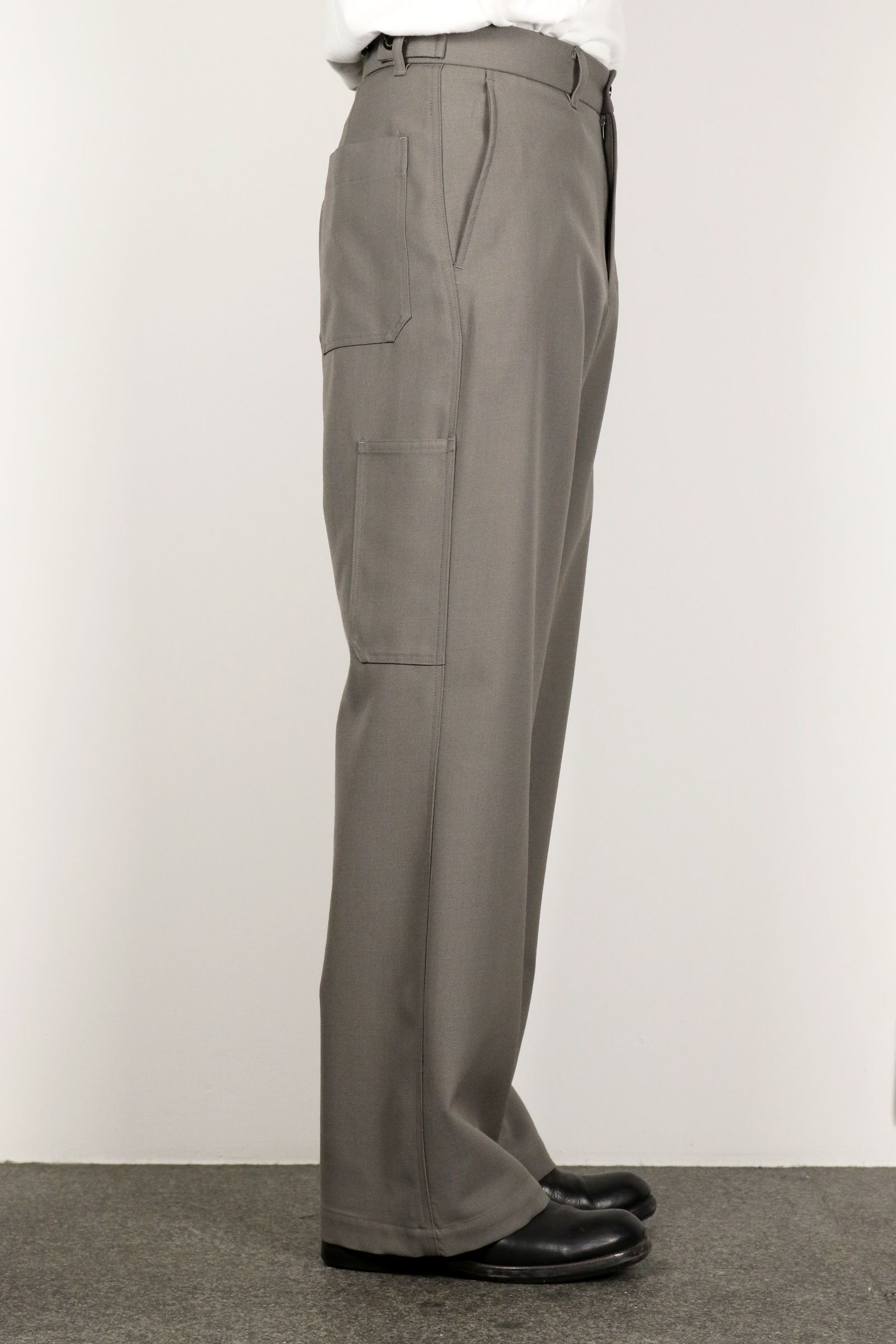 MARKAWARE - ORGANIC WOOL SURVIVAL CLOTH WIDE CARPENTER TROUSERS