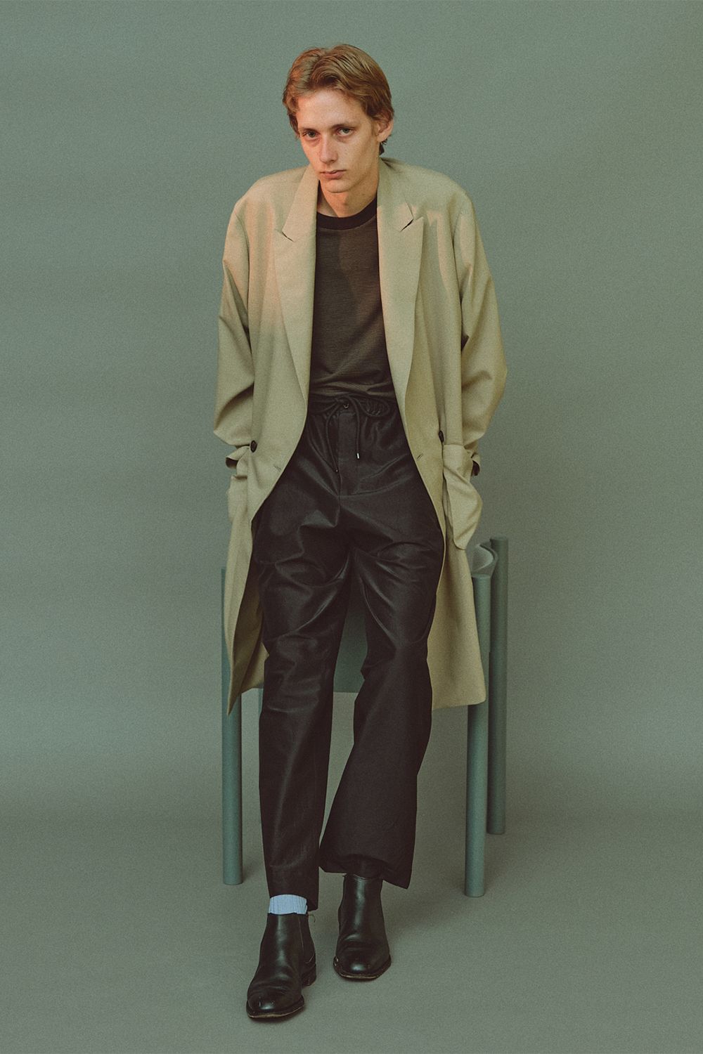 MARKAWARE - BRATAC SILK × ORGANIC WOOL TAFFETA REGULAR STRAIGHT