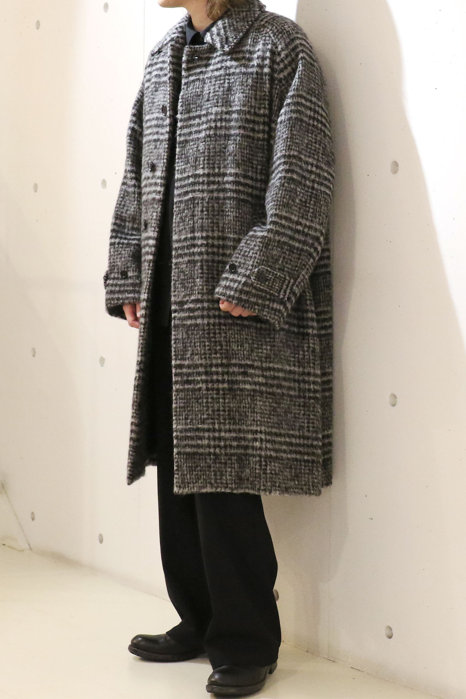 MARKAWARE】ALPACA SHAGGY PLAID LOGGER JACKET & WALK ABOUT COAT