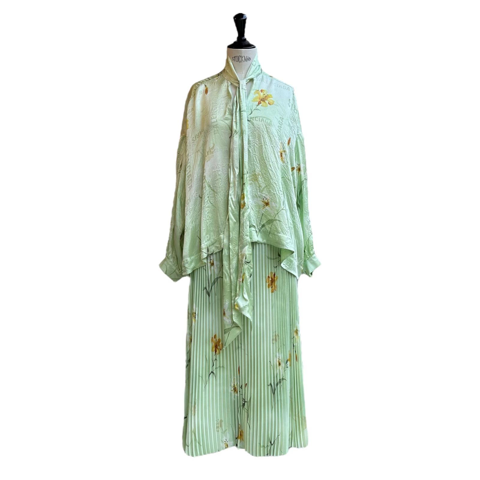 BALENCIAGA - Liliesプリント プリーツスカート ⁄ ロングスカート ⁄ 花