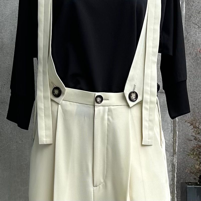 ENFOLD - STRAP TROUSERS / パンツ / サスペンダーパンツ / アイボリー