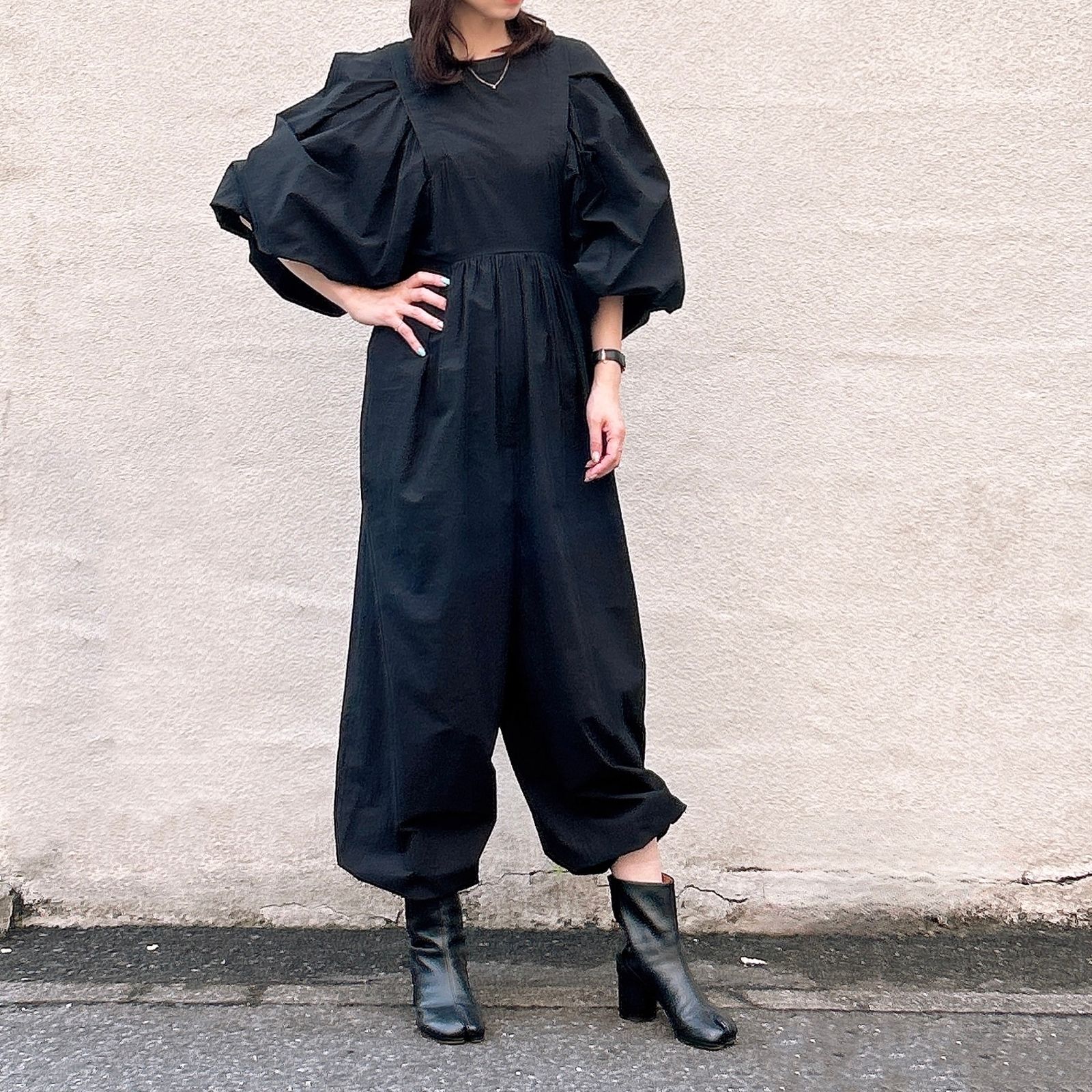 ENFOLD - ALL-IN-ONE / オールインワン / つなぎ / ブラック