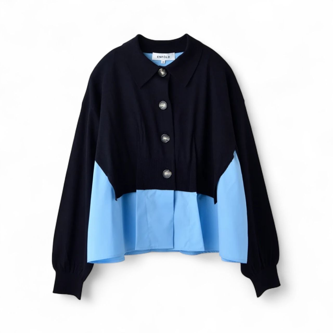 ENFOLD ダブルサテンアシンメトリープルオーバー 38 ENFOLD