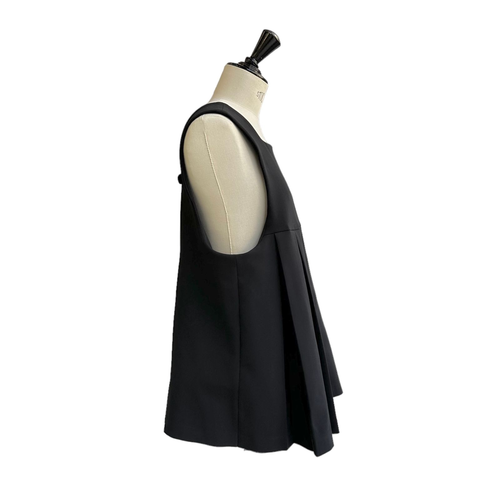 ENFOLD - PLEATS TWO-WAY VEST / プリーツ ベスト / 2way / ブラック