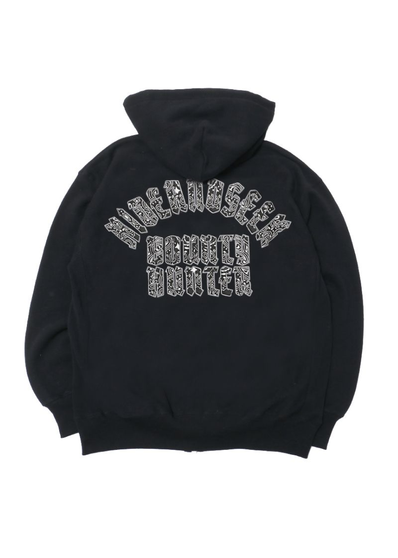 HIDE AND SEEK - HS×BH ZIP HOODED SWEAT SHIRT (BLACK) / バウン