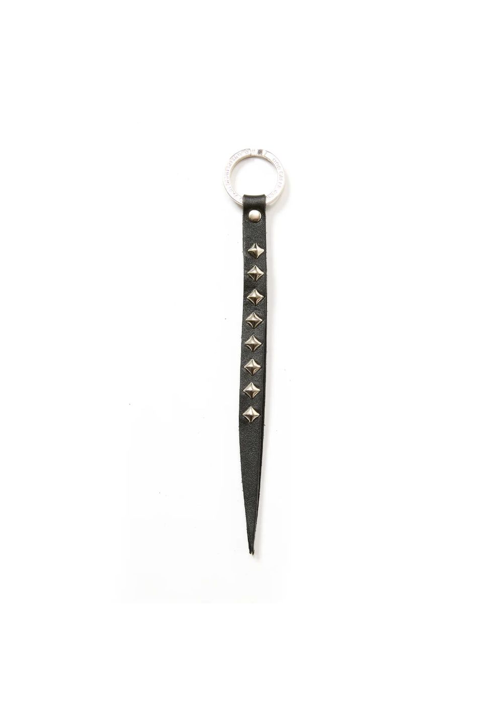 CALEE - STUDS LEATHER KEY HOLDER (BLACK) / スタッズ レザー