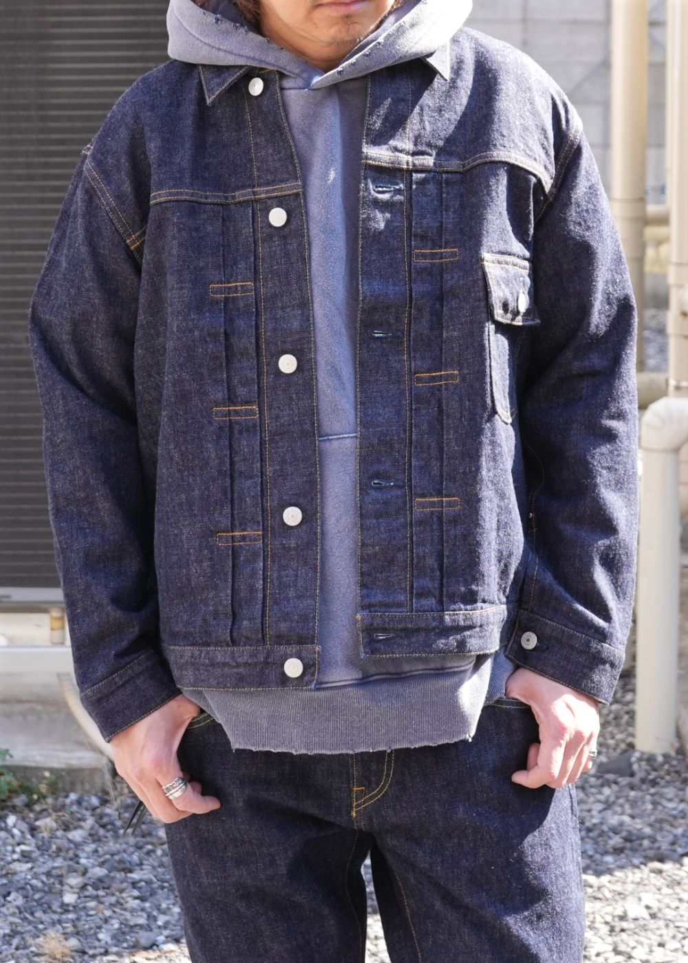 CALEE - 1st TYPE DENIM JACKET (INDIGO BLUE) / 1st タイプ デニム