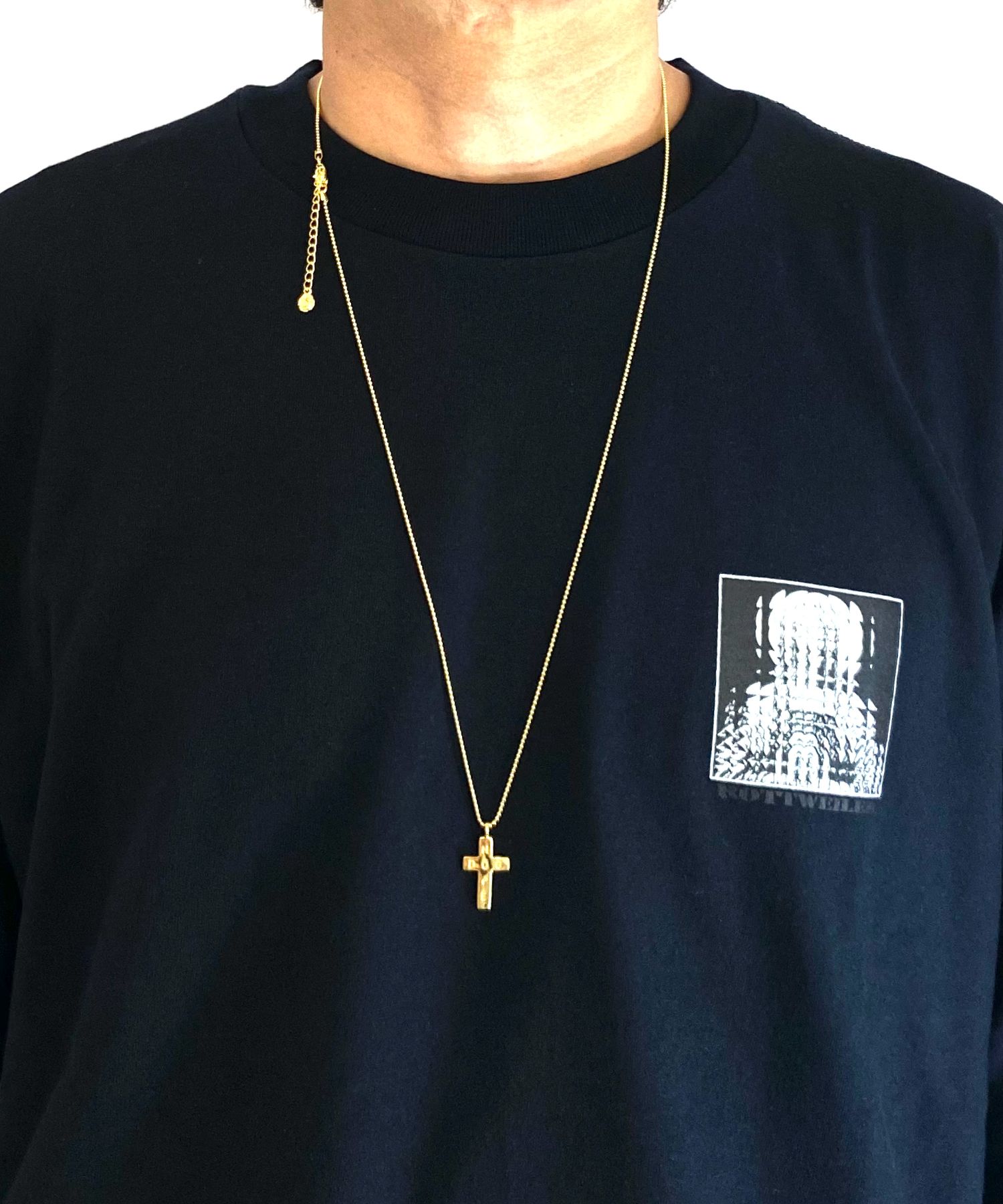 ROTTWEILER - LONG DOG CHAIN ROSARIO (GOLD) / ドッグ チェーン