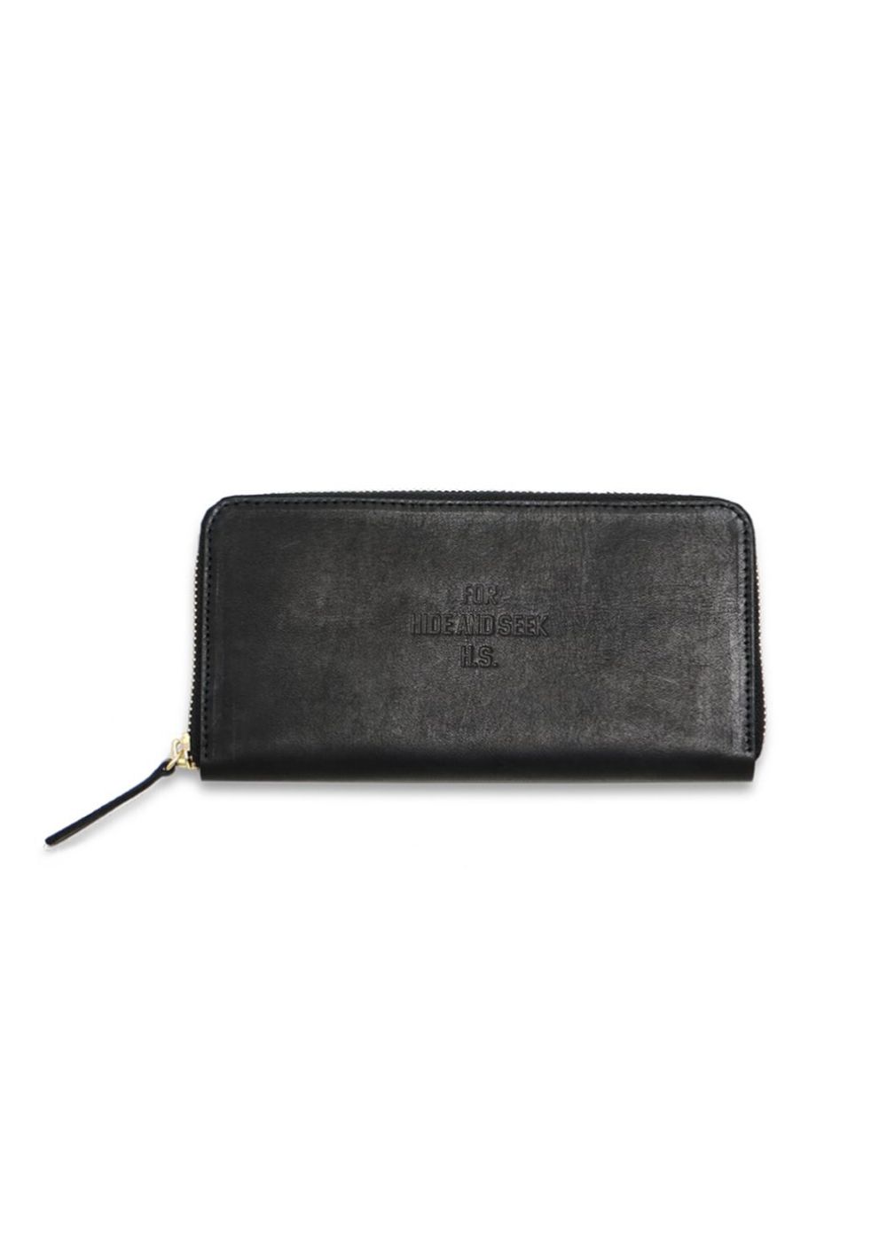 HIDE AND SEEK - LEATHER WALLET (BLACK) / レザー ロングウォレット