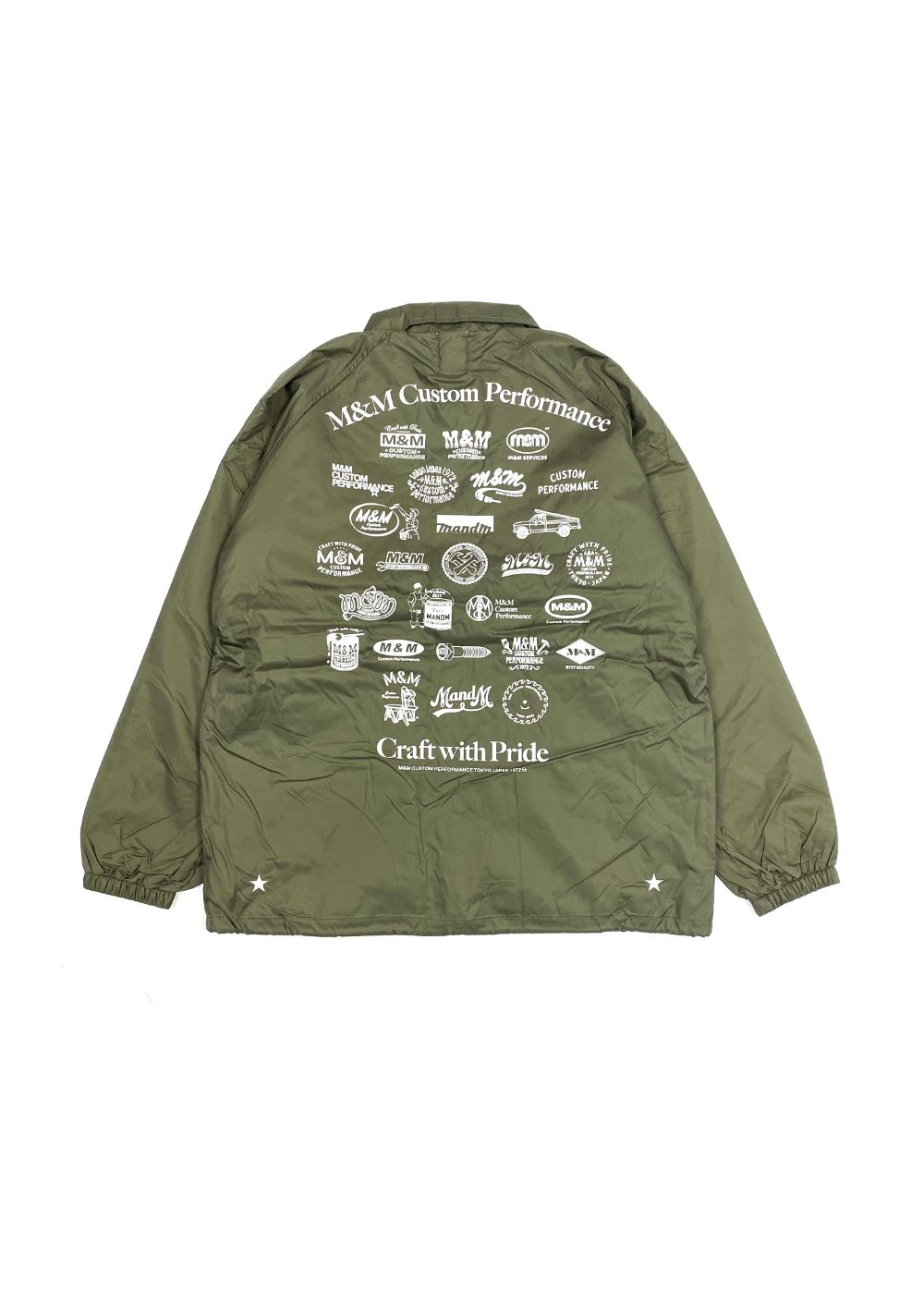 M&M CUSTOM PERFORMANCE - BOA COACH JACKET (OLIVE) / ボア ライナー