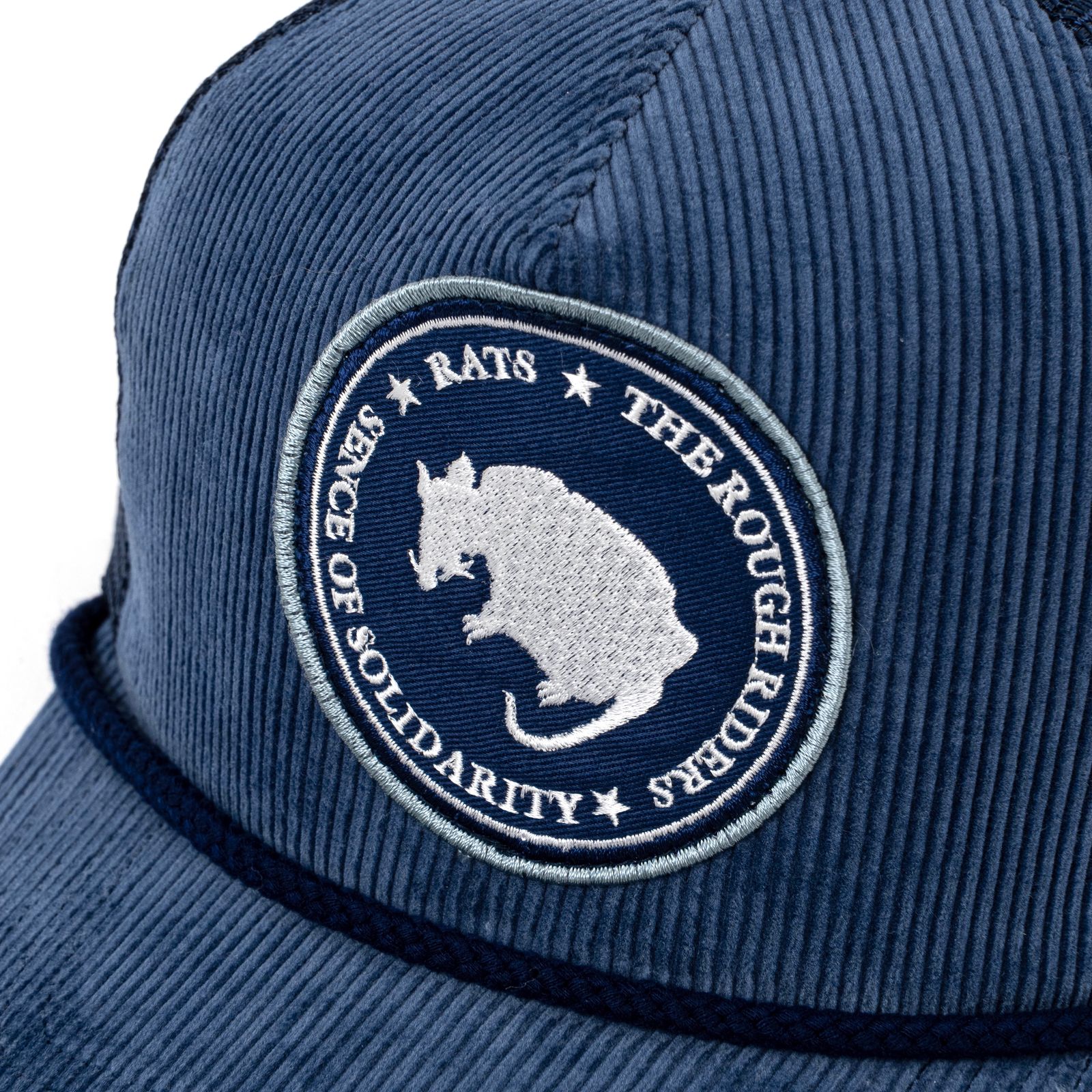RATS - CORDUROY MESH CAP (NAVY) / サークルロゴ メッシュキャップ