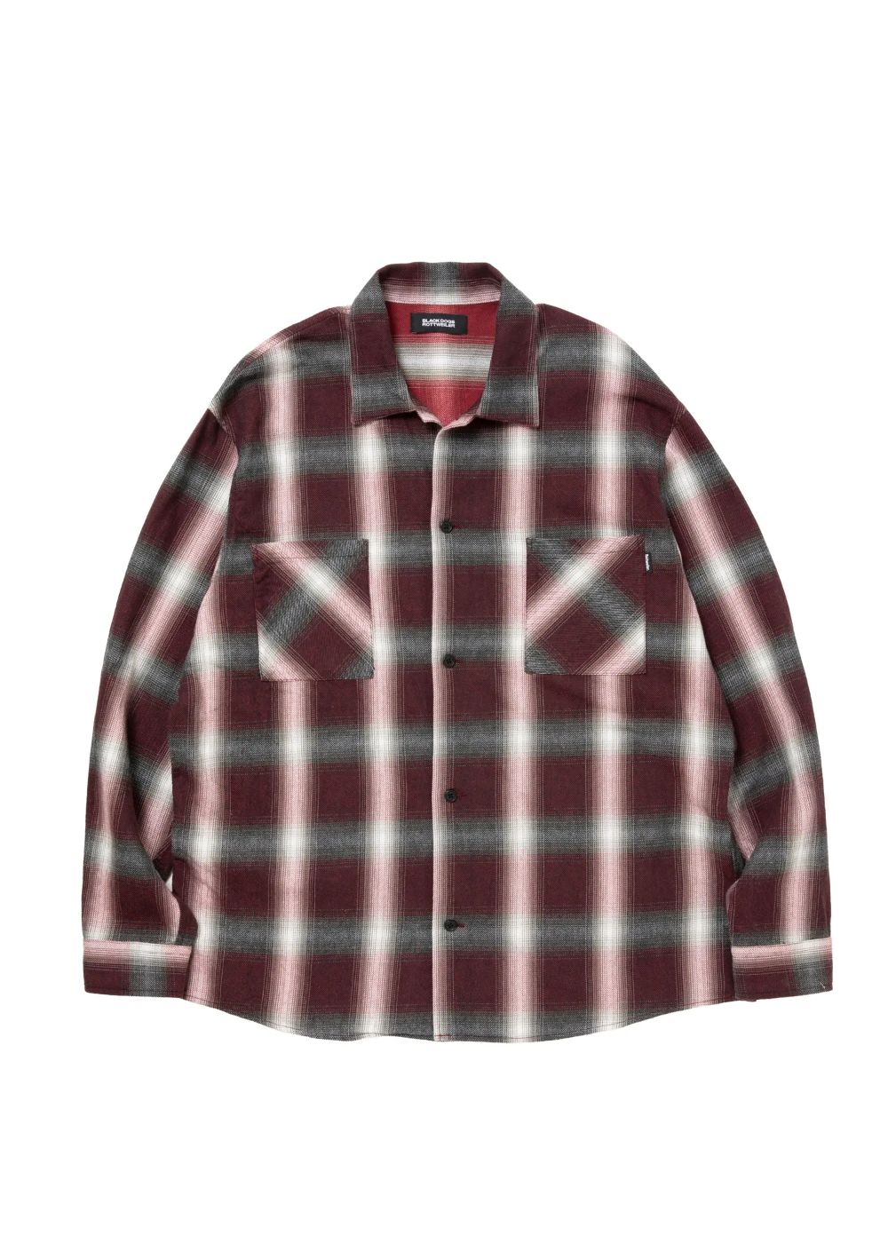 ROTTWEILER - R9 OMBRE CHECK SHIRT (RED) / オンブレチェック シャツ