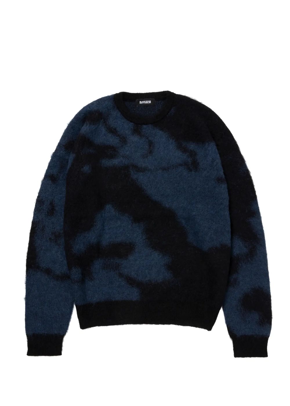ROTTWEILER - R9 PAINTED KNIT (BLACK) / クルーネック モヘアニット