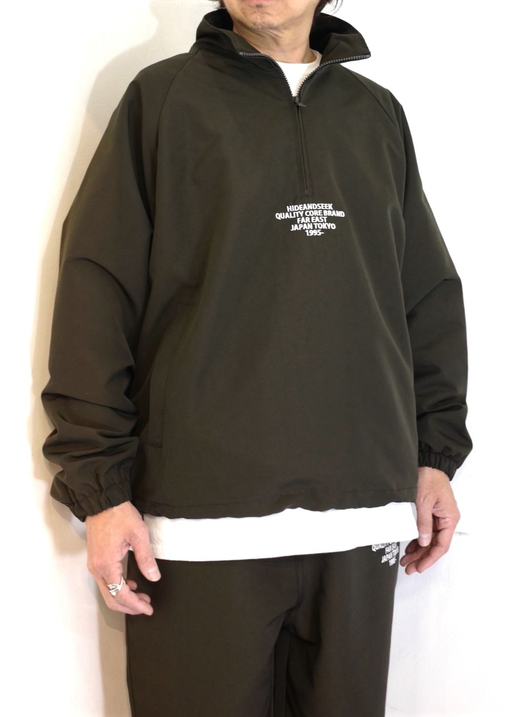 HIDE AND SEEK - Nylon Anorak Jacket (BLACK) / セットアップ