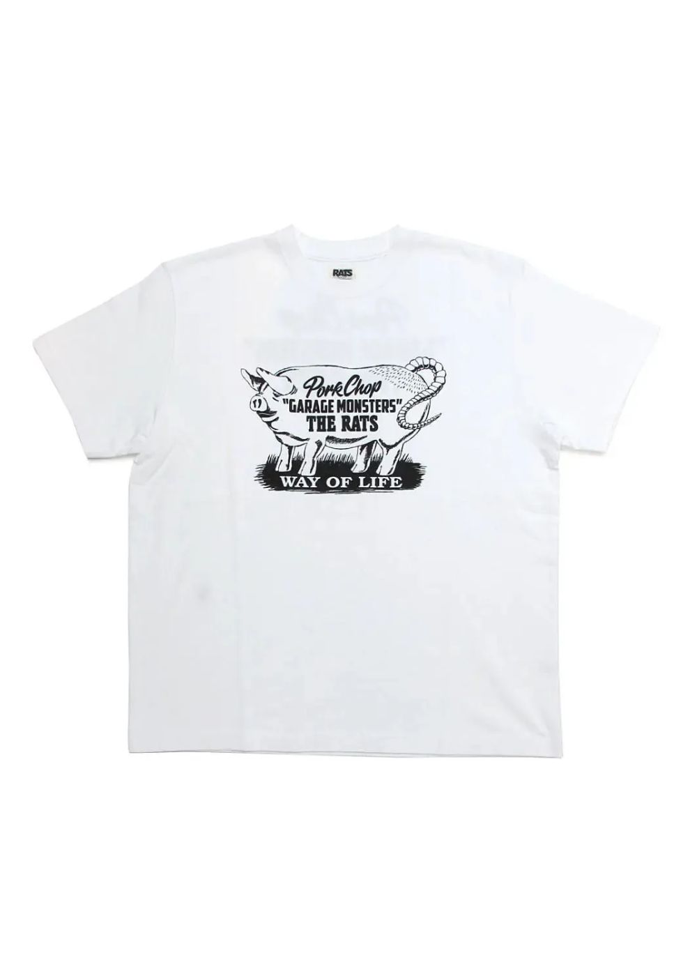 RATS - ×PORK CHOP GARAGE MONSTERS T-SHIRT (BLACK) / ポークチョップ