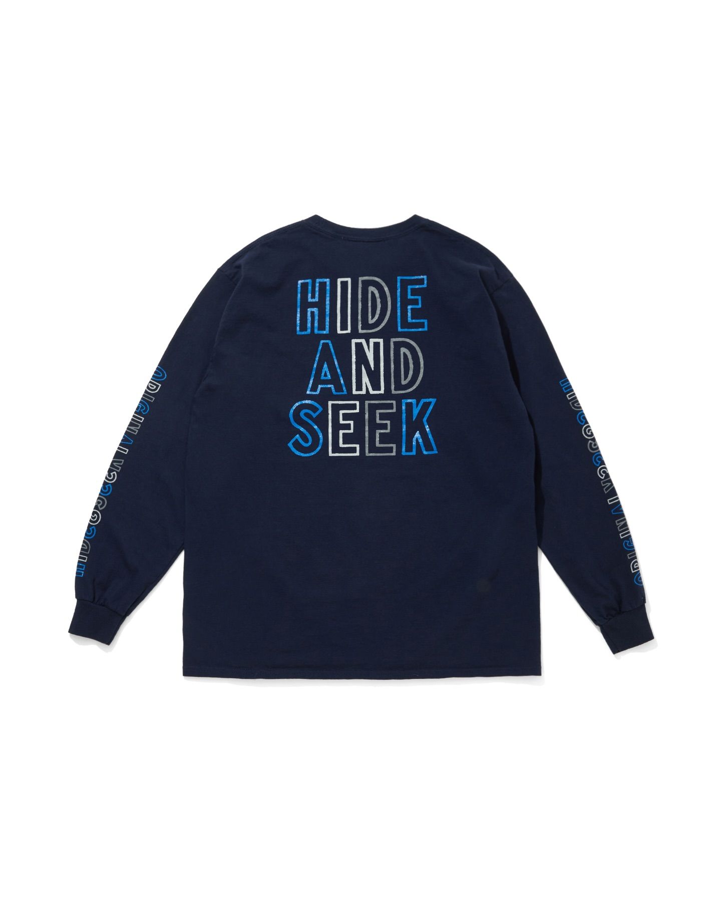 HIDE AND SEEK - Original H&S L/S Tee (NAVY) / 西浦徹 コラボ ロンT