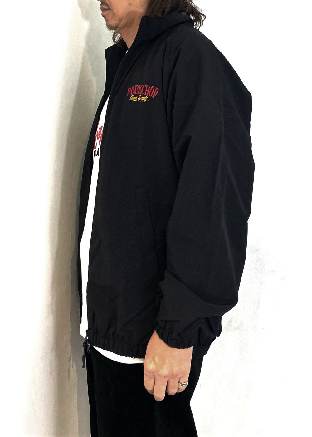 PORKCHOP GARAGE SUPPLY - PORK BACK NYLON JKT (BLACK) / ポーク