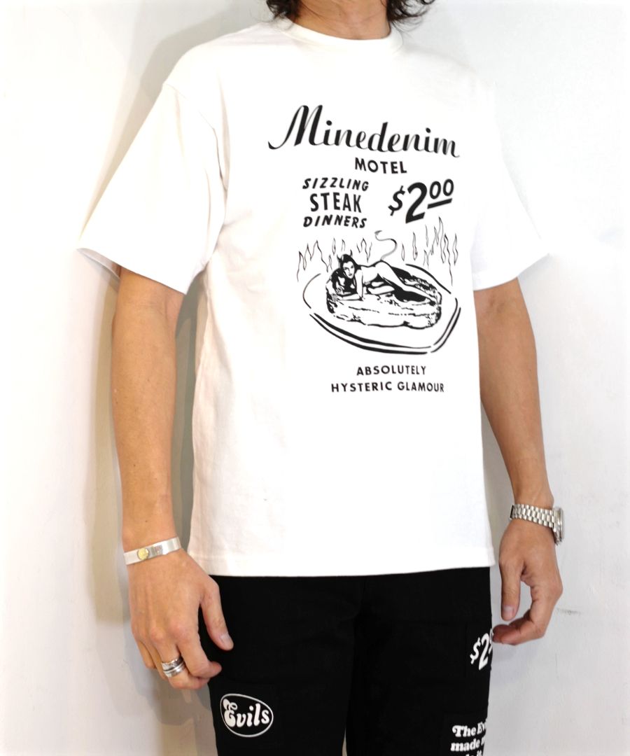 MINEDENIM - × HYSTERIC GLAMOUR T-SH (WHITE) / ×ヒステリック