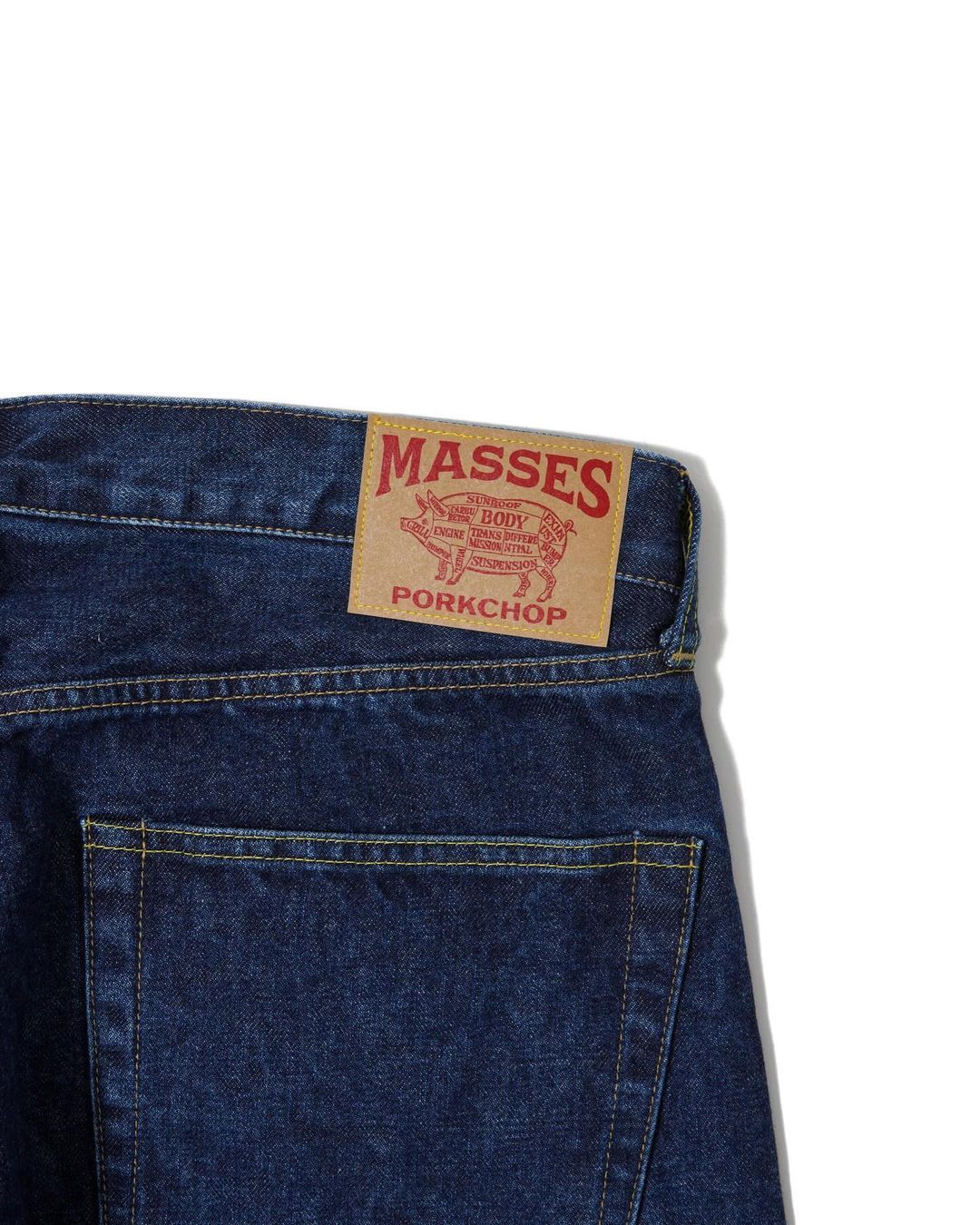 PORKCHOP GARAGE SUPPLY - 5P POKET PANTS P WASH (×MASSES) (INDIGO
