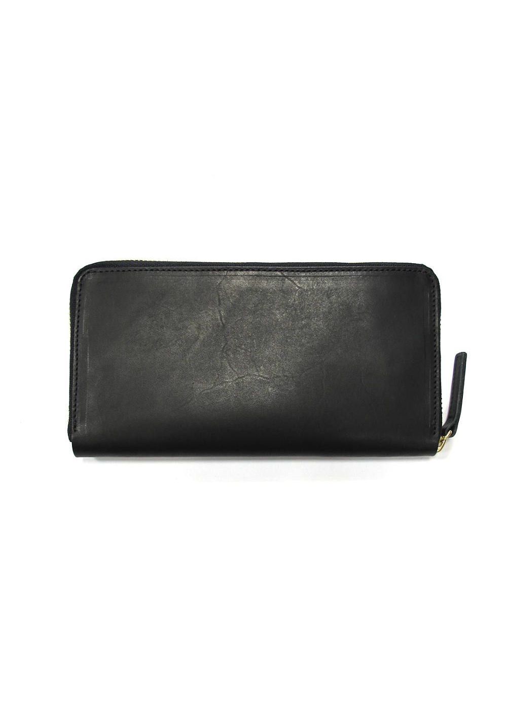 HIDE AND SEEK - LEATHER WALLET (BLACK) / レザー ロングウォレット