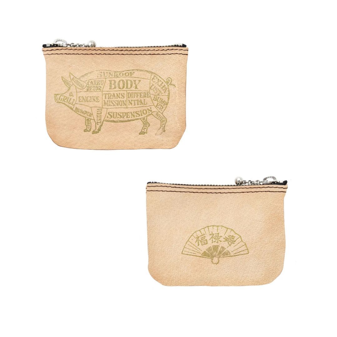 PORKCHOP GARAGE SUPPLY - NEW BIKER WALLET (BROWN×GOLD) / 福禄寿