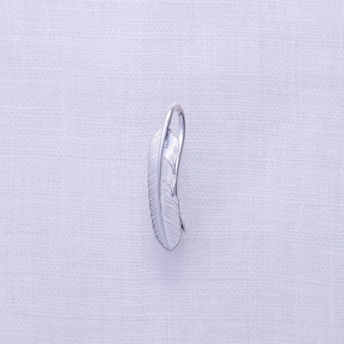 STUDIO T&Y - Feather Droop Pierced Earing Left (SILVER) / フェザー