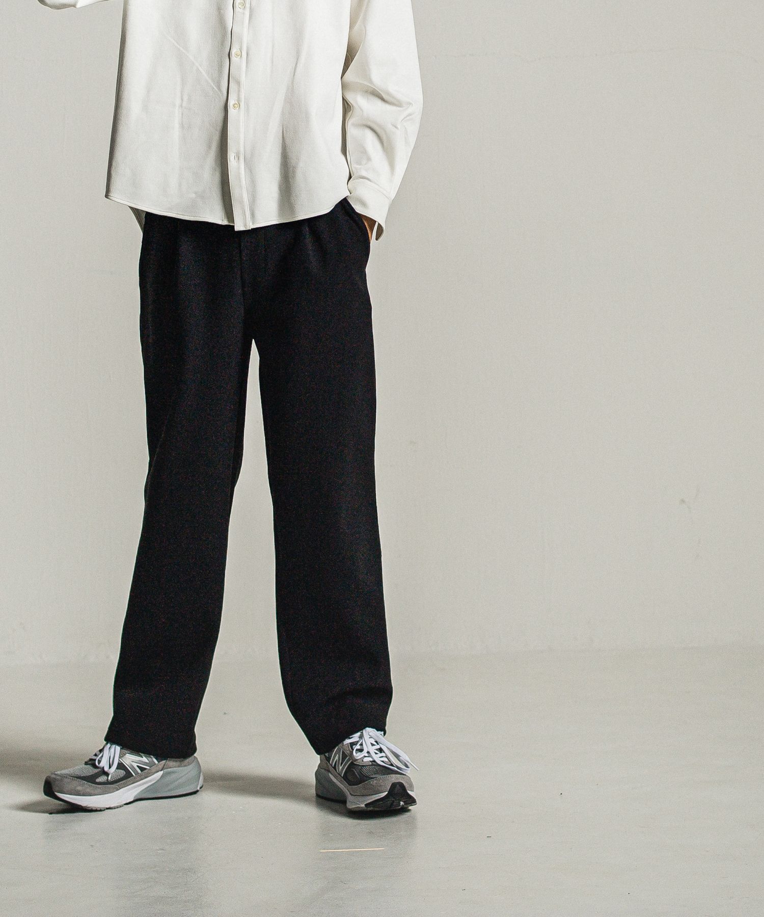 RESOUND CLOTHING - MELTON WIDE TUCK PANTS / RC34-ST-016WT