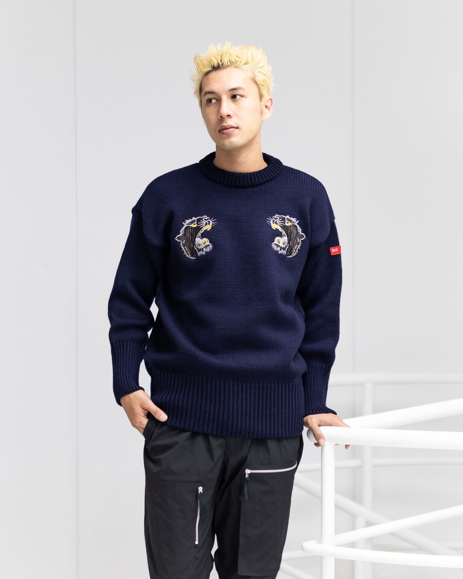 eYe JUNYA WATANABE MAN 梳毛天竺刺繍 Miller Rayner ニット 新作発売