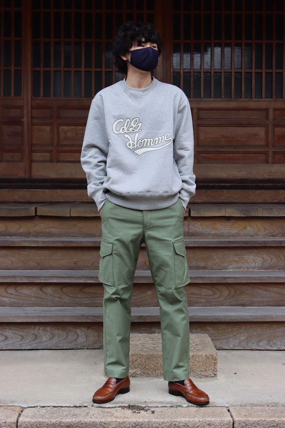 COMME des GARCONS HOMME カレッジロゴスウェット(HH-T016-051) style