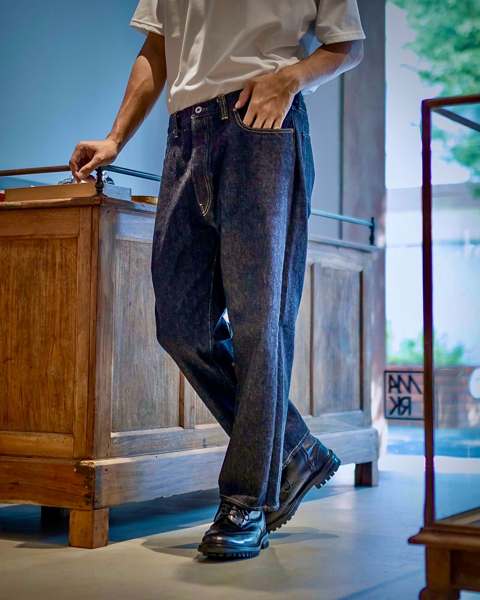 A.PRESSE - アプレッセ Washed Denim Wide Pants(AP-4001)INDIGO | MARK