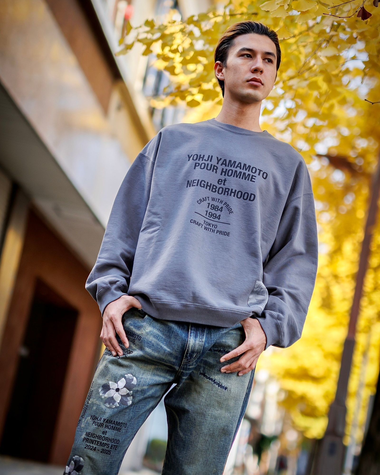 yohji yamamoto x NEIGHBORHOOD SWEAT SHIRT LS (GRAY)スタイル | 5860
