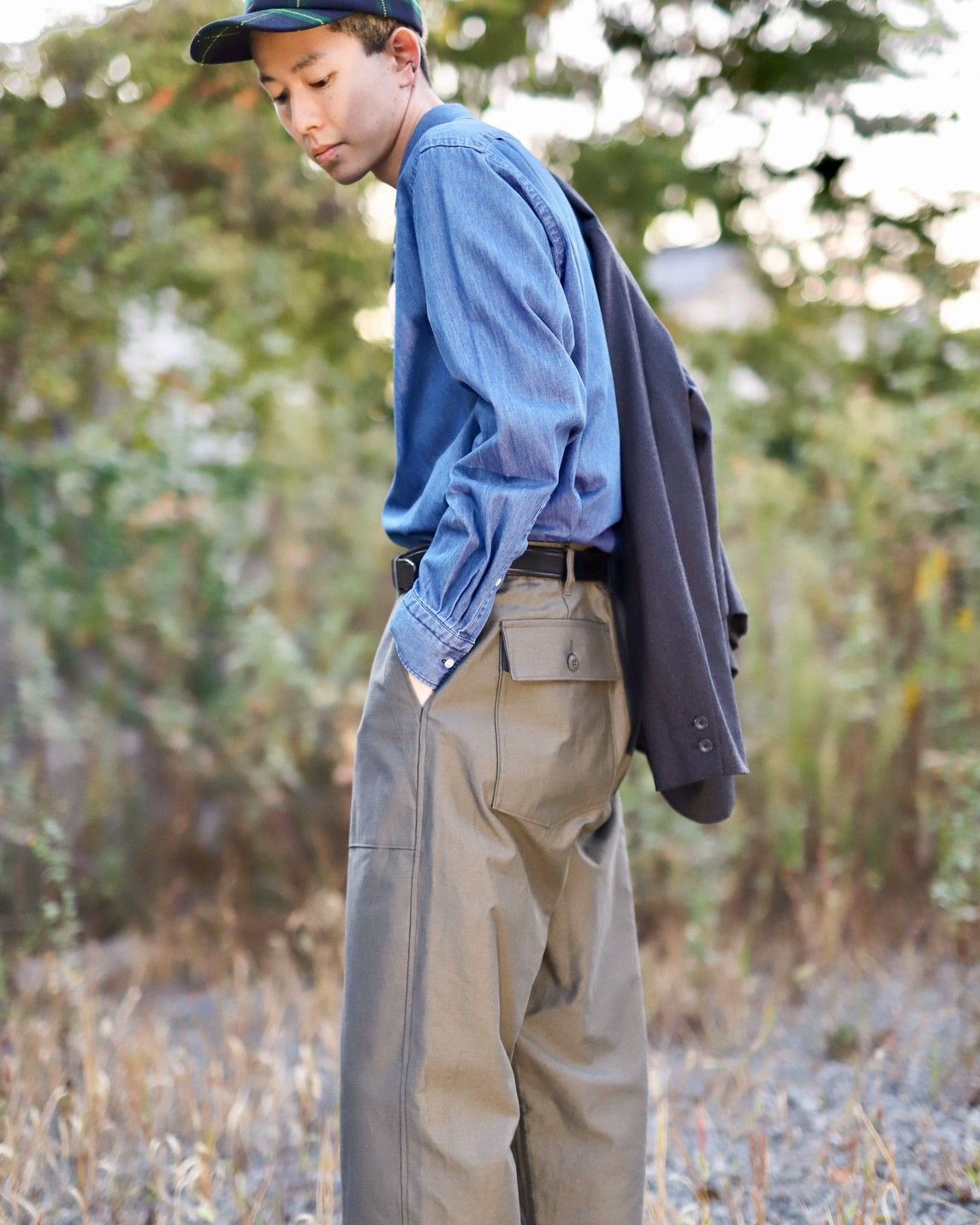 blurhmsROOTSTOCK 23FW Cotton Back Satin Baker Pantsスタイル | 3901