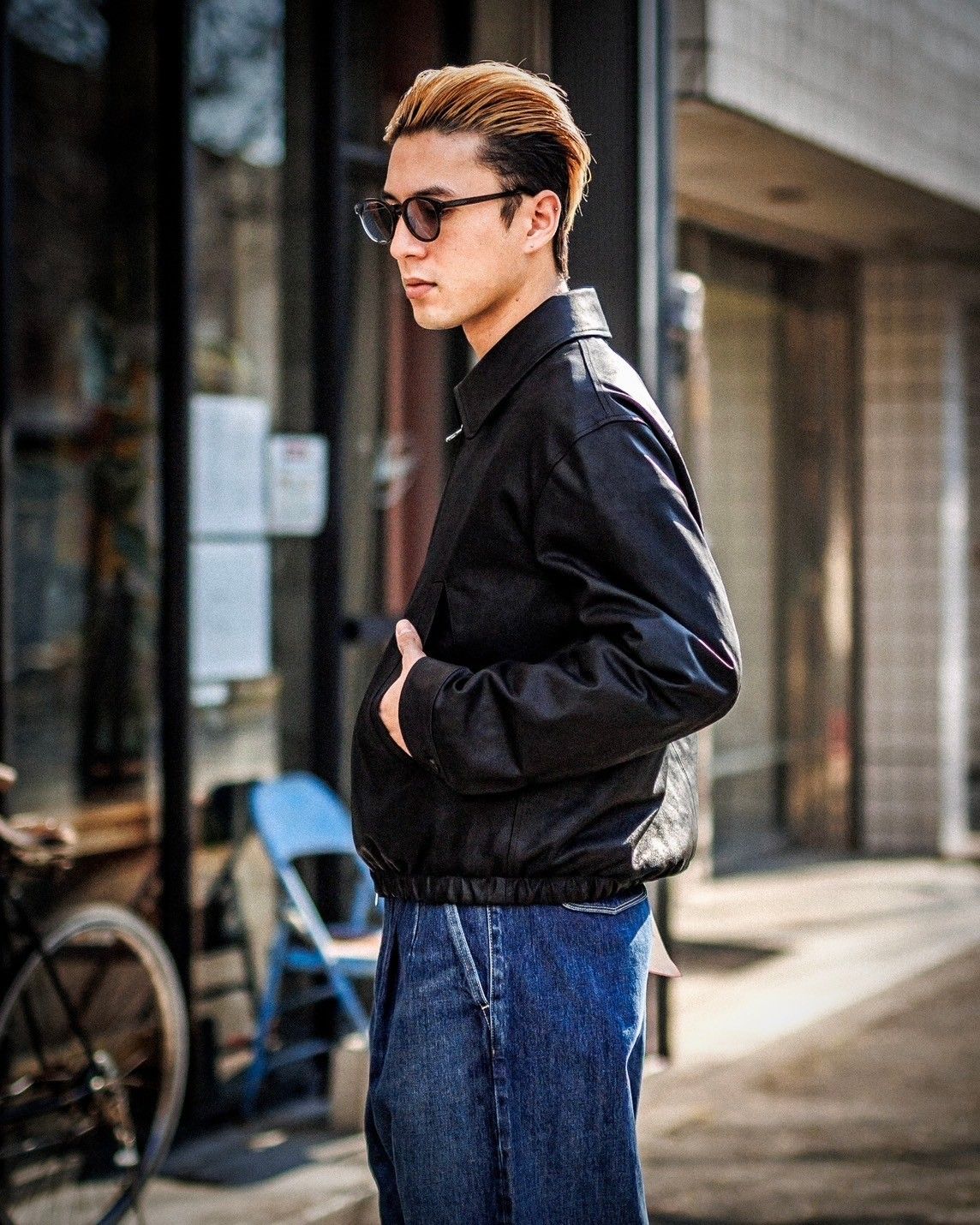 YOKE - ヨーク25SS LEATHER ZIP BLOUSON(YK25SS0903B)BLACK☆1月18日