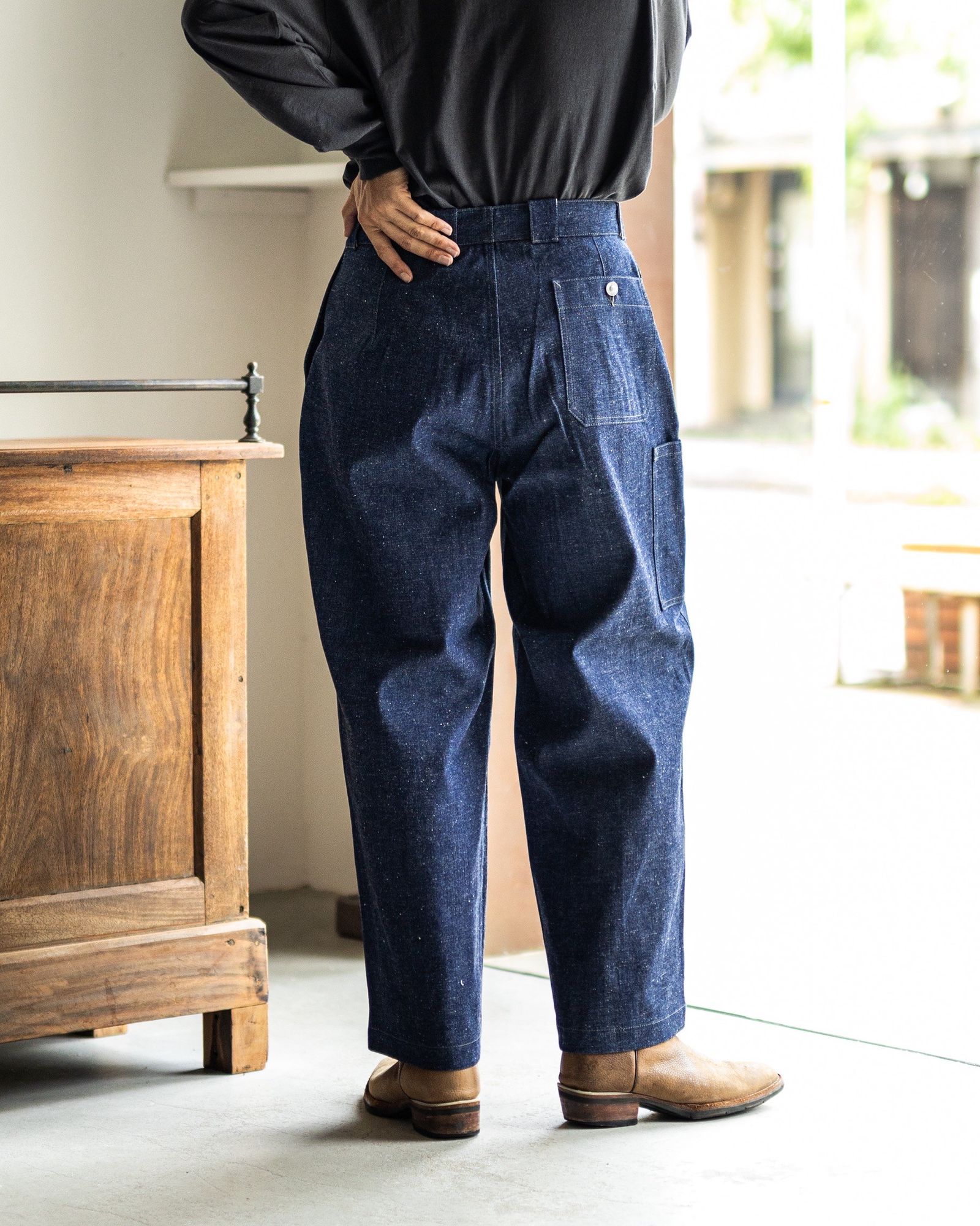 A.PRESSE - アプレッセ2025 STYLE2 Swiss Army Denim Work Trousers