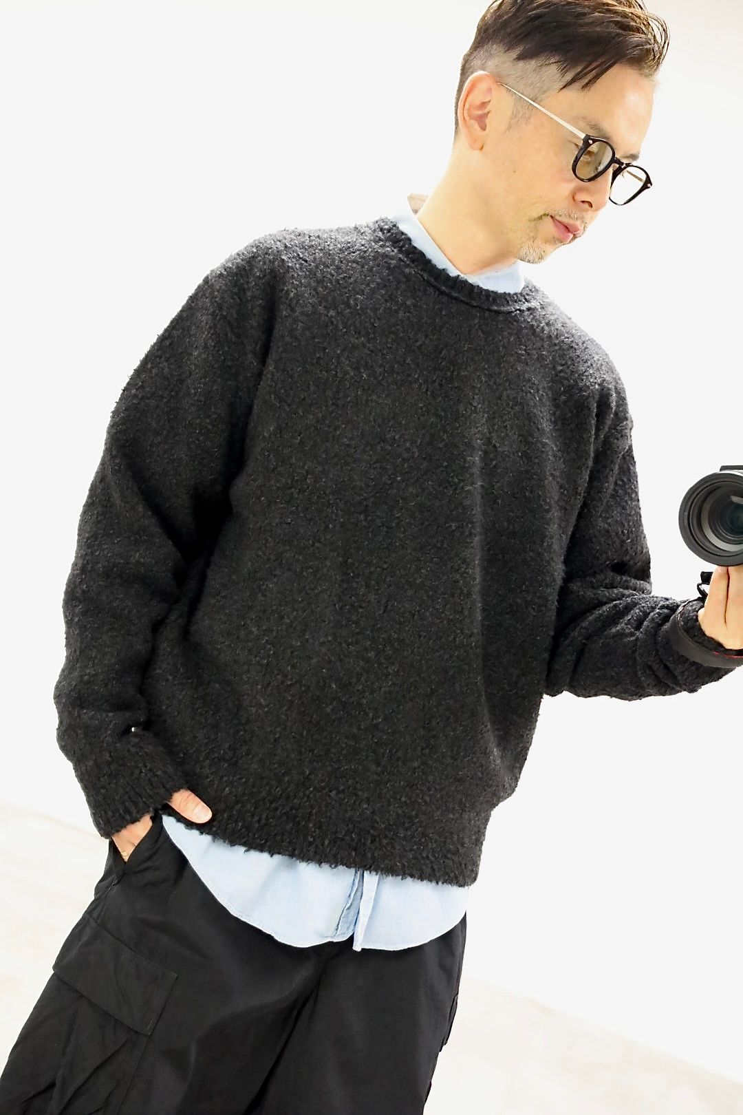 A.PRESSE - アプレッセ 2025 STYLE2 Cashmere Mole Yarn Pullover