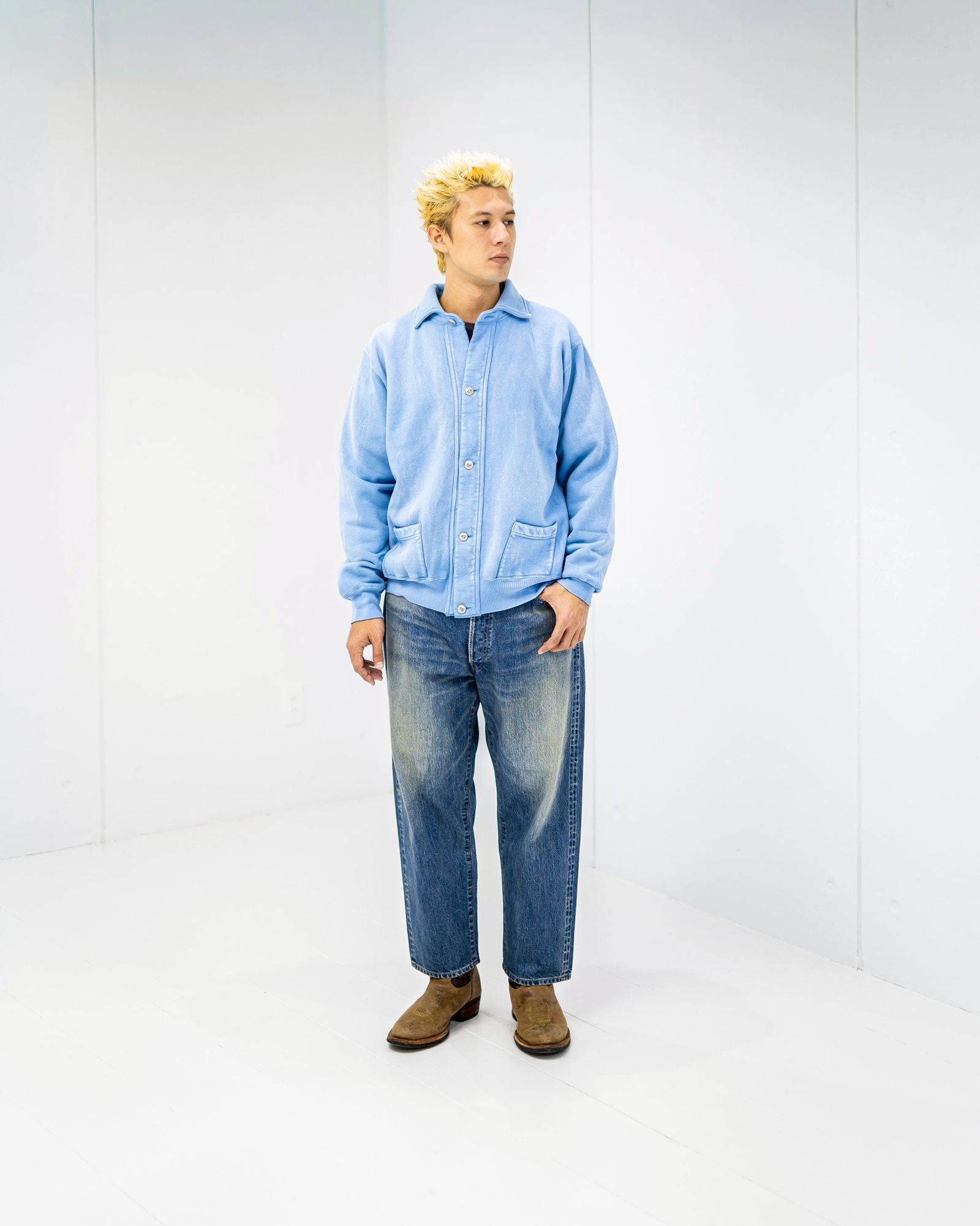 A.PRESSE Vintage Sweat Cardigan (SAX) 9月13日(土)新作発売！ | 7130