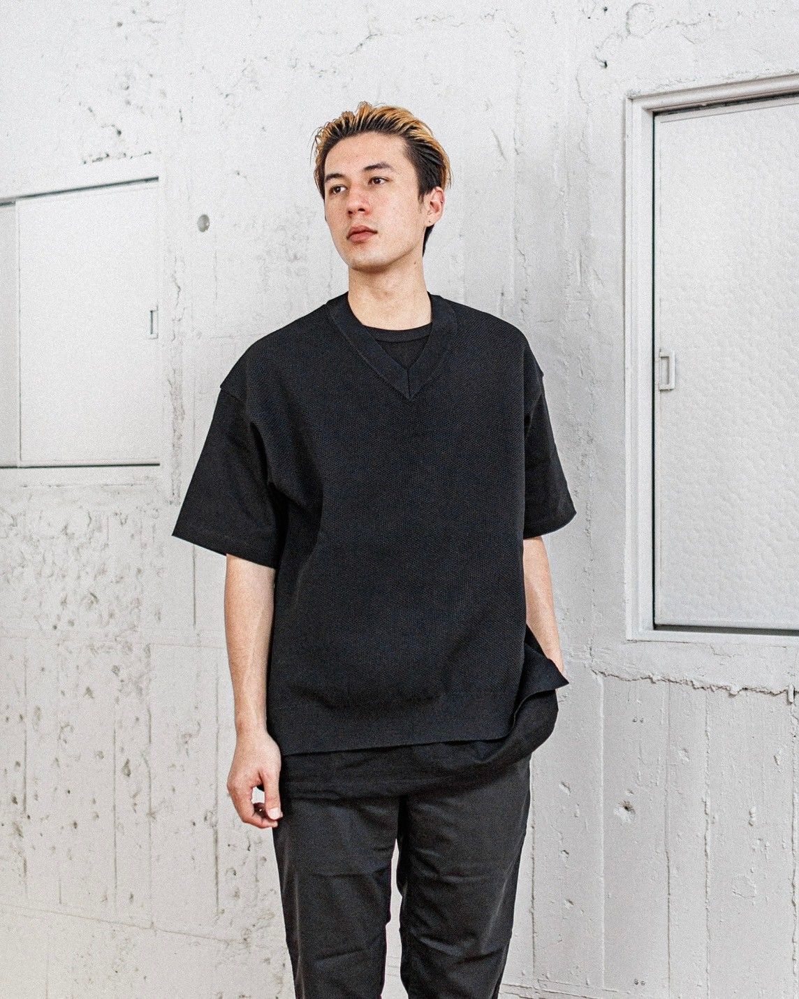 COMME des GARCONS HOMME - コムデギャルソンオム25SS 異素材切り替えT