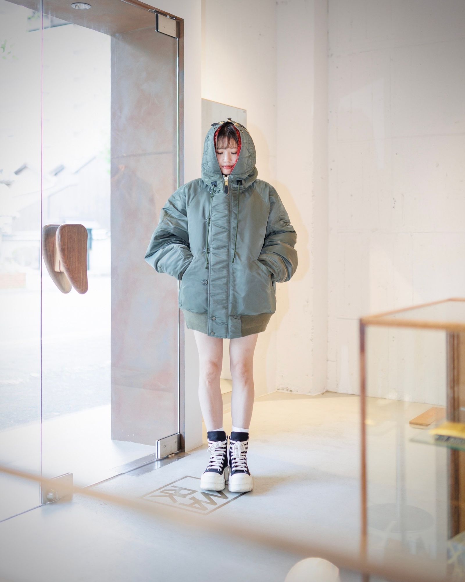 doublet 24AW 新作PETAL MOUTH HOOD BOMBER JACKET style.2024.9.13