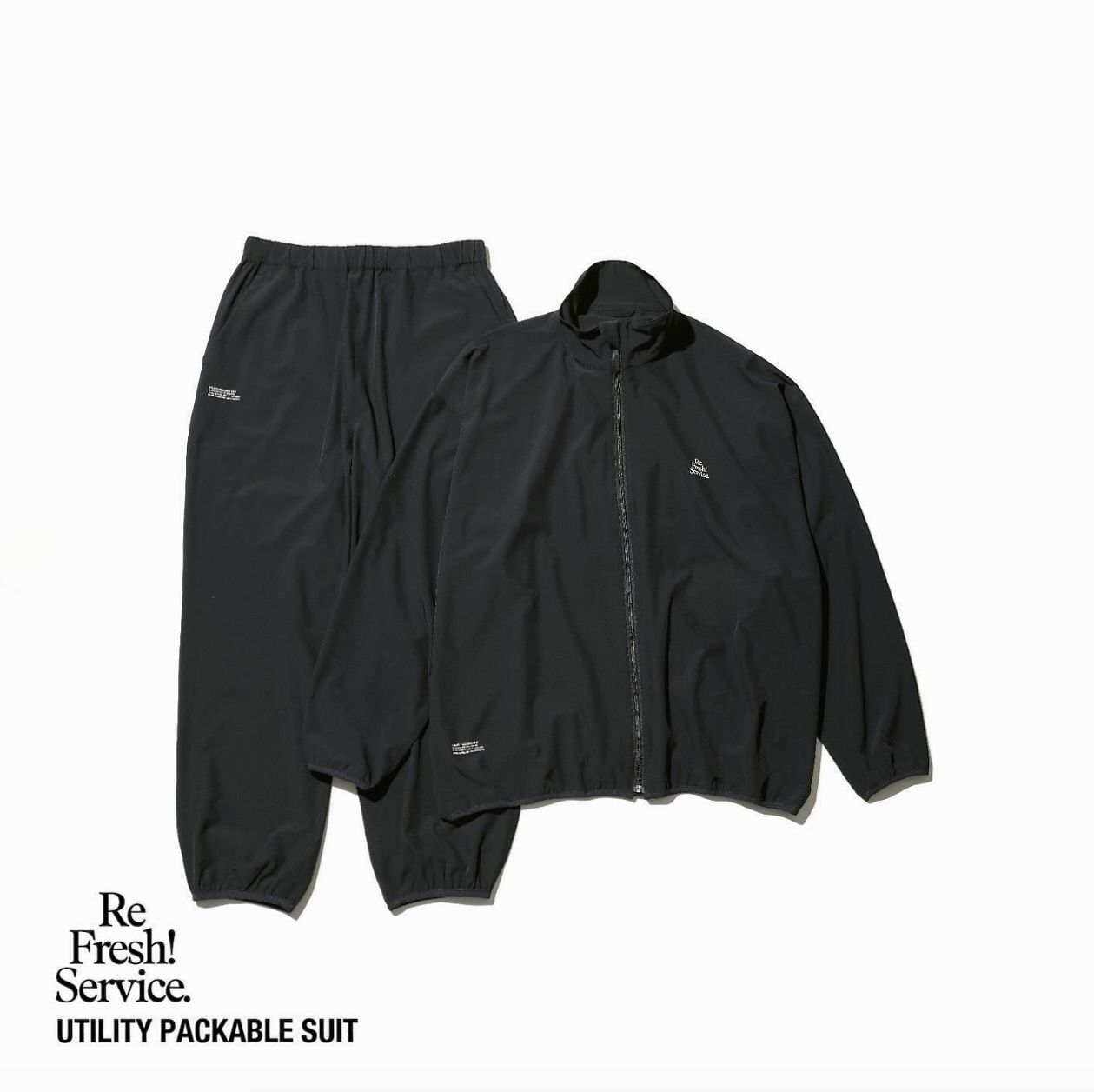 FreshService - ReFresh!Service. “UTILITY PACKABLE SUIT”(BLACK) | MARK