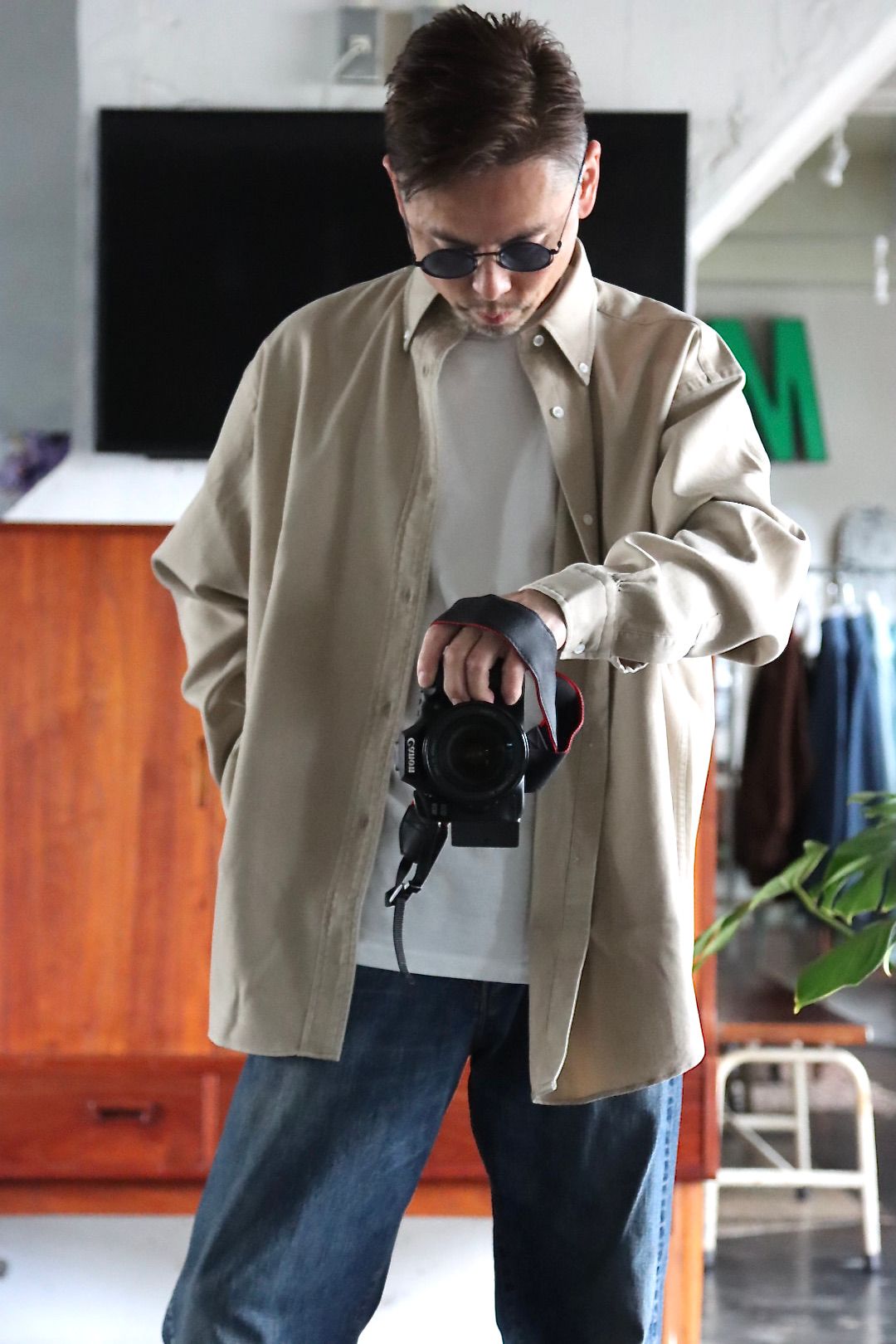 A.PRESSE BD Shirt(22SAP-02-02H)BEIGE style. | 2199 | MARK