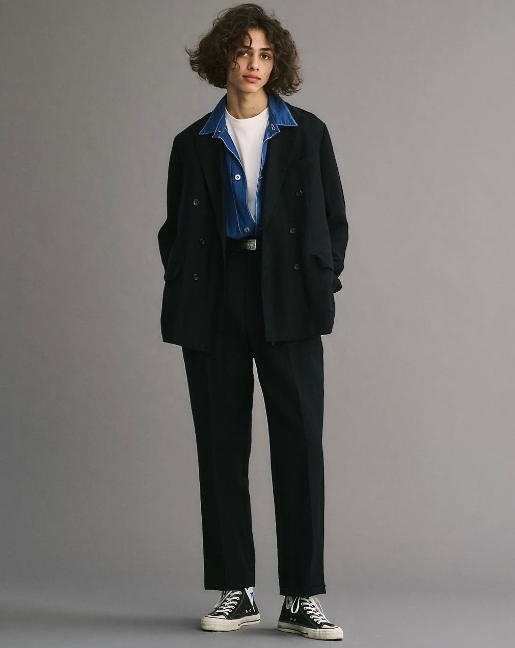 A.PRESSE - アプレッセWide Tapered Trousers(23SAP-04-20M)NAVY | MARK