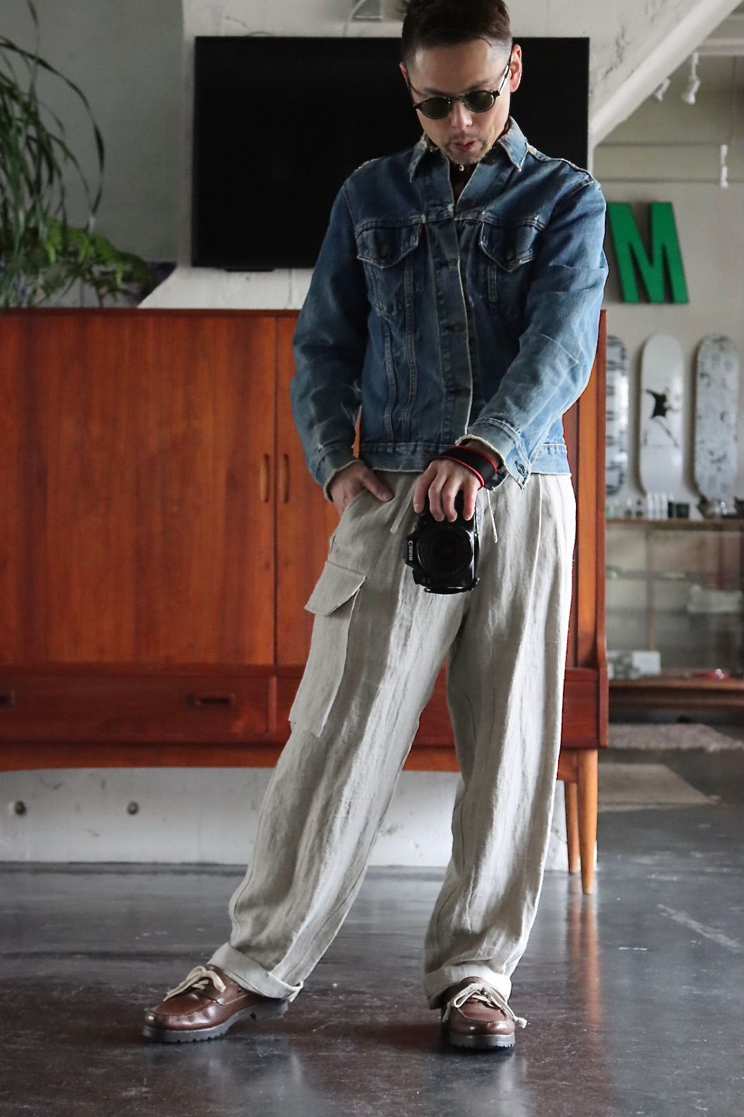 blurhms 22SS Linen Twill 5P Easy Pants