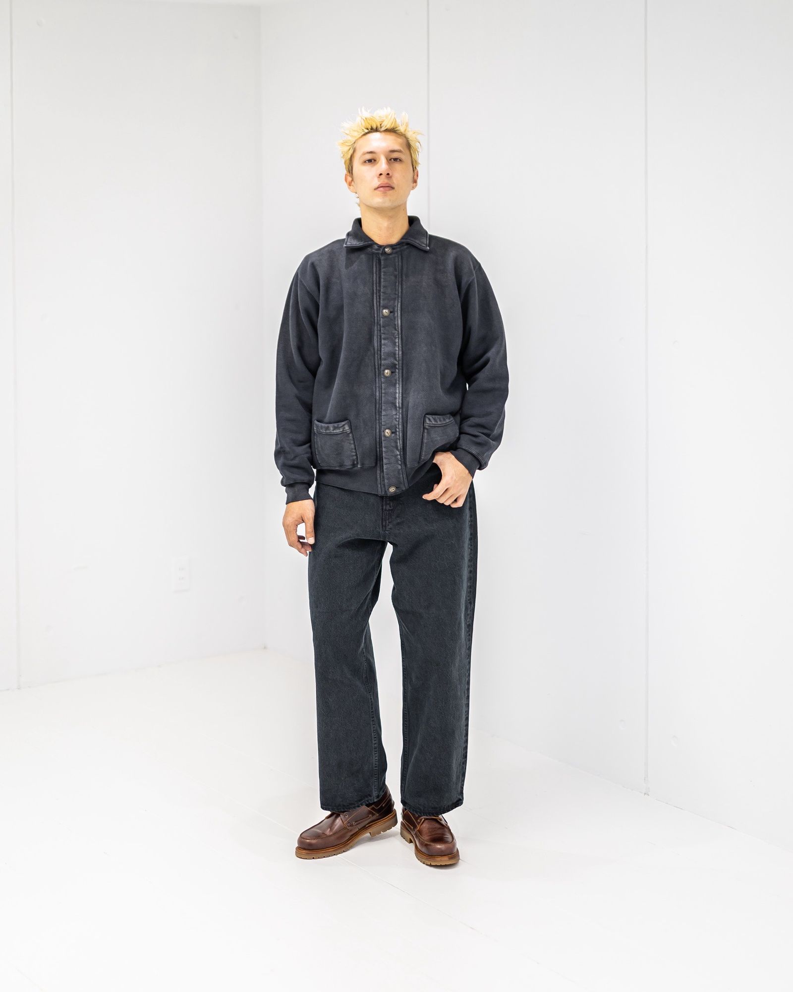 A.PRESSE Vintage Sweat Cardigan(BLACK) 9月13日(土)新作発売