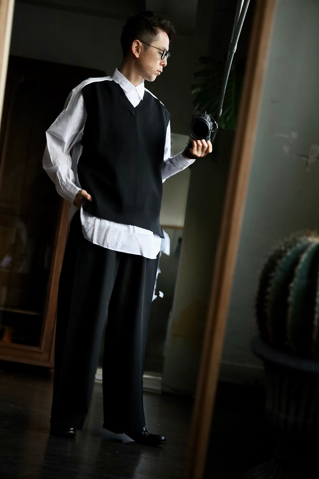 COMME des GARCONS HOMME 異素材切り替えシャツスタイル2025.2.9