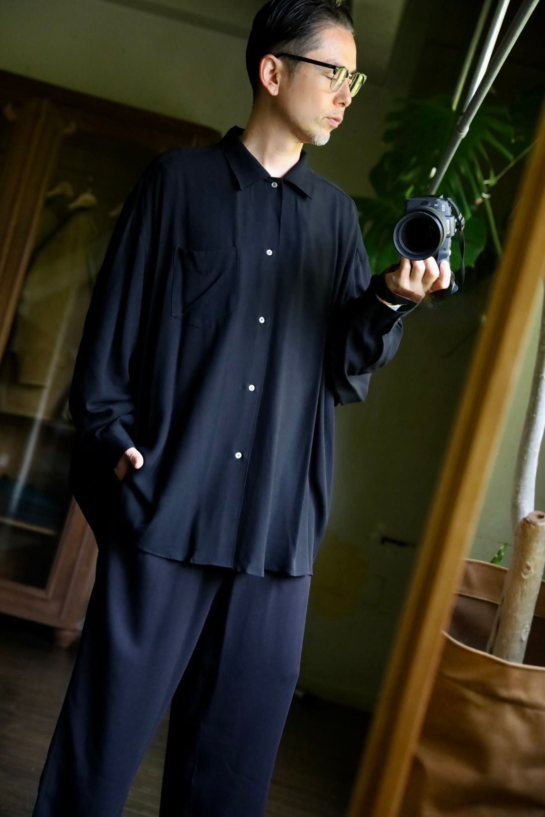Graphpaper - グラフペーパー SIDOGRAS Twill Viscose Oversized