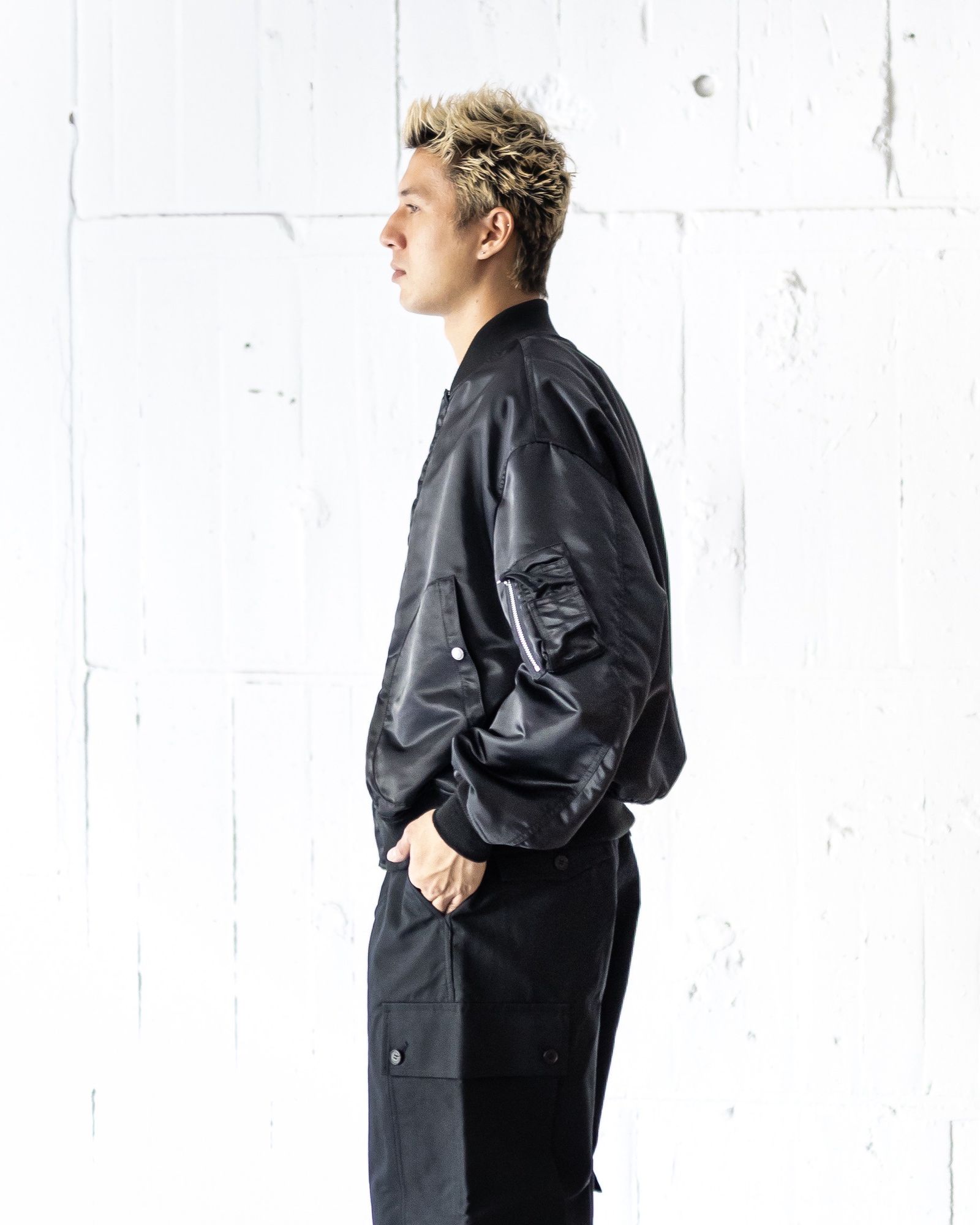 コムデギャルソンオム 新作ツイルフックミリタリージャケット MARK