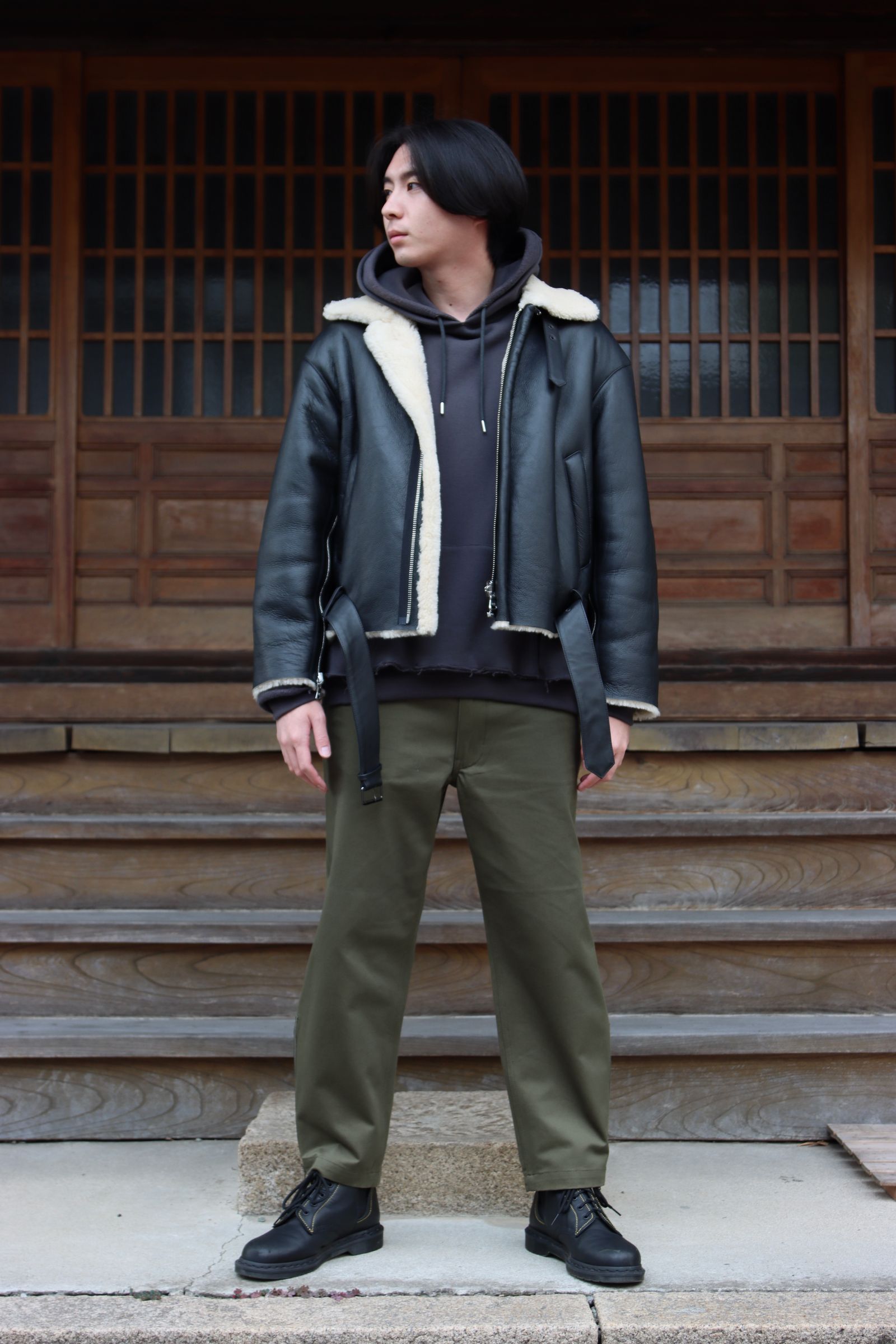 YOKE DETACHABLE COLLAR BOMBER JACKET style.2021.10.24. | 2037 | MARK