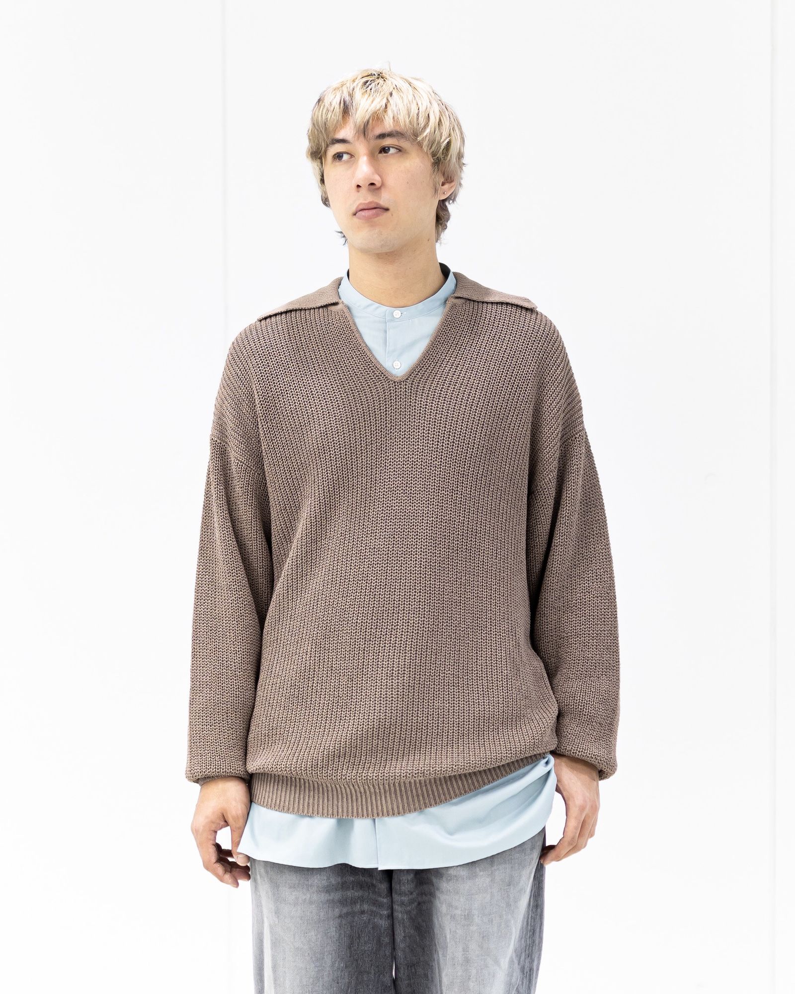 Graphpaper - グラフペーパー26SS Coiled Wool Nylon Skipper Knit