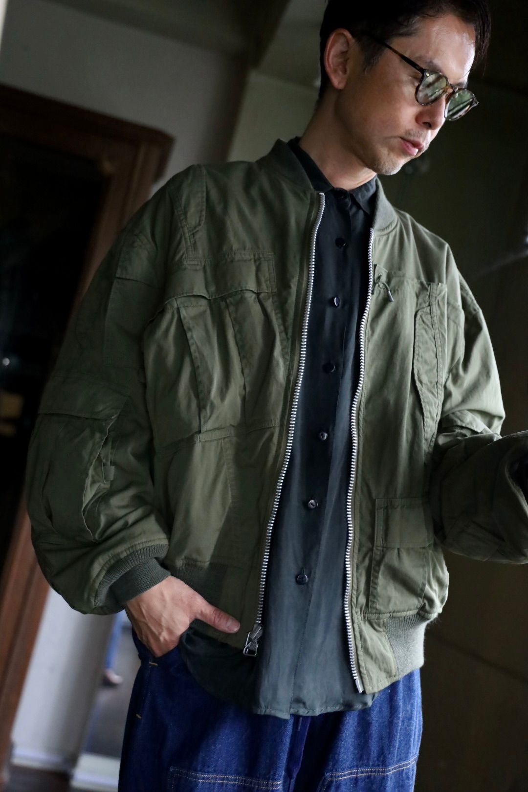 eYe JUNYA WATANABE MAN x Needles WネームMA-1ジャケットスタイル